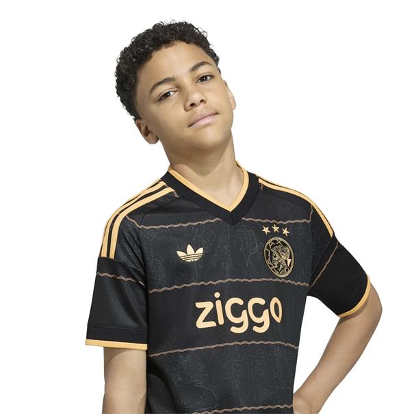 Adidas Ajax Uit Wedstrijdshirt Kinderen 2026-2027 Zwart Goud