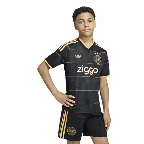 Adidas Ajax Uit Wedstrijdshirt Kinderen 2026-2027 Zwart Goud