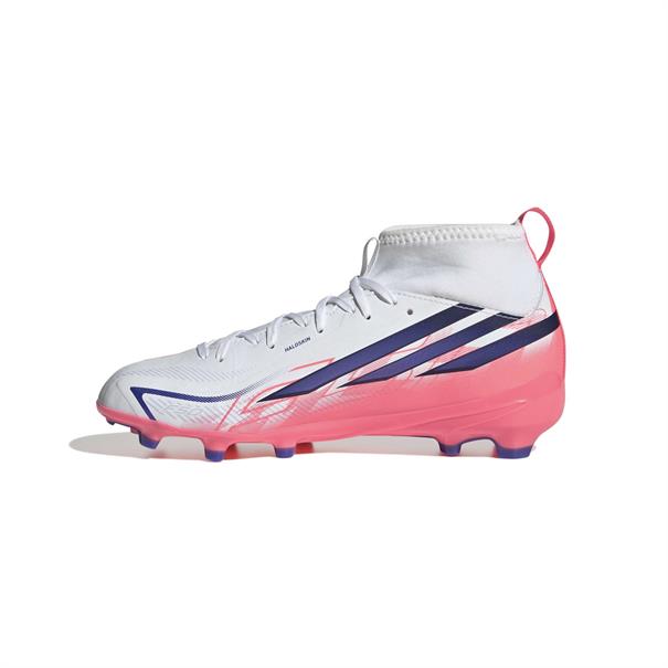 Adidas F50 Hyperfast League Gras Voetbalschoenen Kinderen Wit Paars Roze