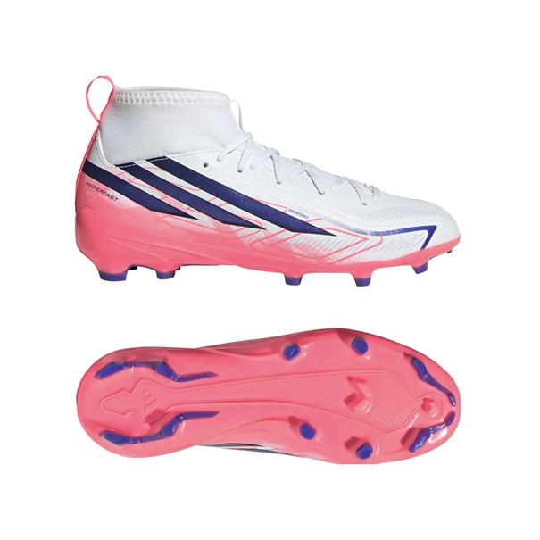 Adidas F50 Hyperfast League Gras Voetbalschoenen Kinderen Wit Paars Roze