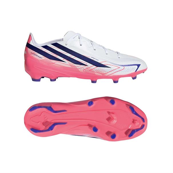 Adidas F50 Hyperfast League Gras Voetbalschoenen Kinderen Wit Paars Roze