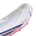 Adidas F50 Hyperfast League Veterloze Gras Voetbalschoenen Kinderen Wit Paars Roze