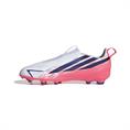 Adidas F50 Hyperfast League Veterloze Gras Voetbalschoenen Kinderen Wit Paars Roze