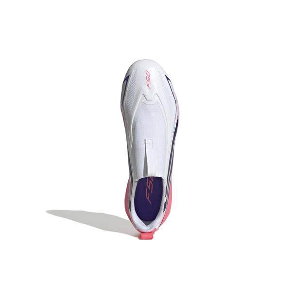 Adidas F50 Hyperfast League Veterloze Gras Voetbalschoenen Kinderen Wit Paars Roze