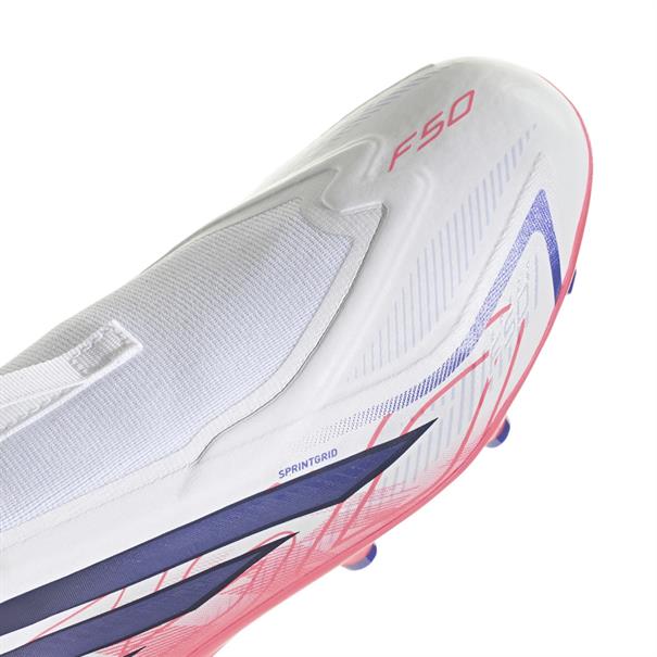 Adidas F50 Hyperfast League Veterloze Gras Voetbalschoenen Kinderen Wit Paars Roze