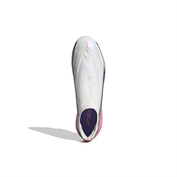 Adidas F50 Hyperfast Pro Veterloze Gras Voetbalschoenen Wit Paars Roze