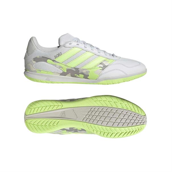 Adidas Super Sala III Indoorschoenen Lichtgrijs Lime