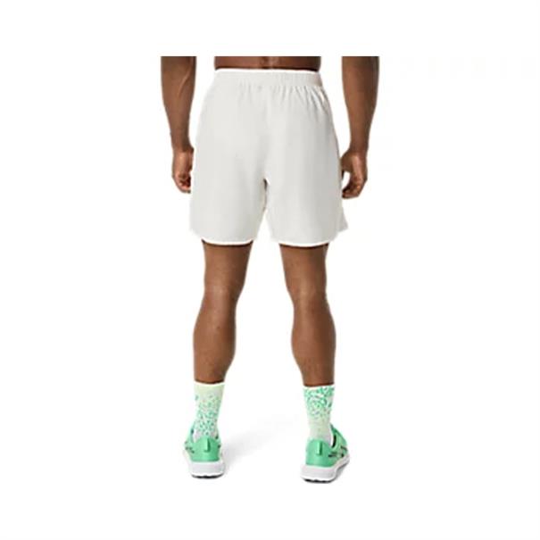 ASICS Icon 7” Hardloopshort Heren Cream / Vital Green