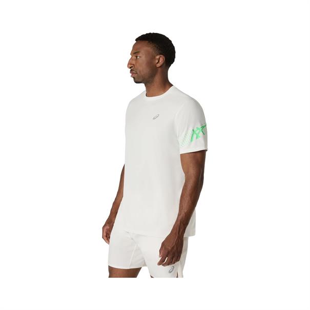 Asics Icon Sportshirt Heren Cream / Vital Green