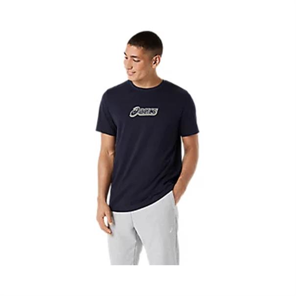 Asics Logo Graphic T-Shirt Donkerblauw