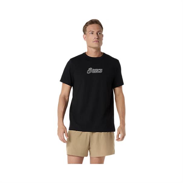 ASICS Logo Graphic T-Shirt Heren Zwart