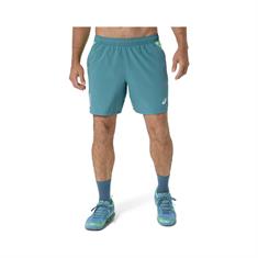 Asics Padel Court 7" Sportshort Heren Misty Pine / Vital Green