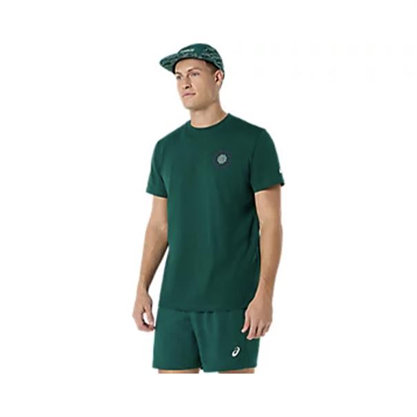 Asics Padel Court Sportshirt Heren Groen