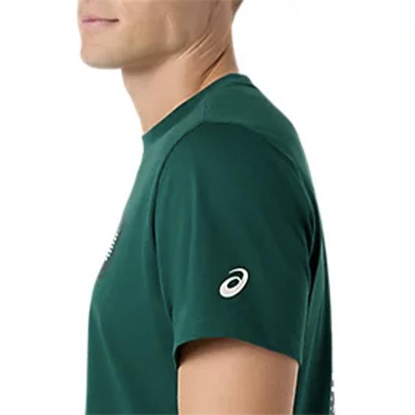 Asics Padel Court Sportshirt Heren Groen