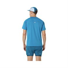 ASICS Road Fade Sportshirt Heren Blauw/Geel