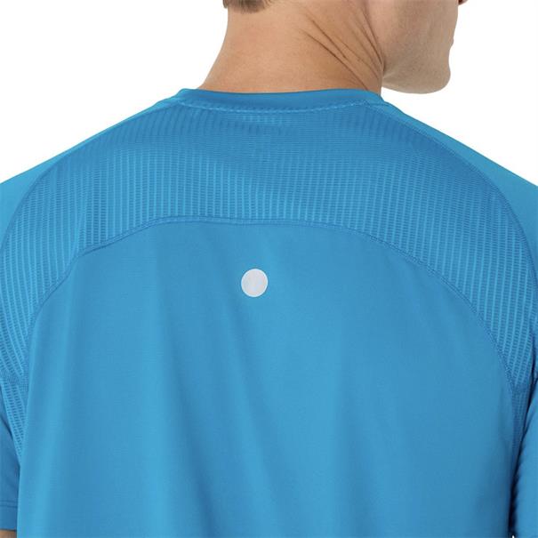 ASICS Road Fade Sportshirt Heren Blauw/Geel