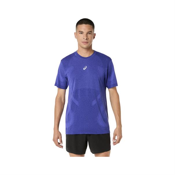 Asics Road Seamless Hardloopshirt Heren Kobaltblauw