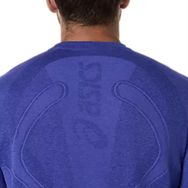 Asics Road Seamless Hardloopshirt Heren Kobaltblauw