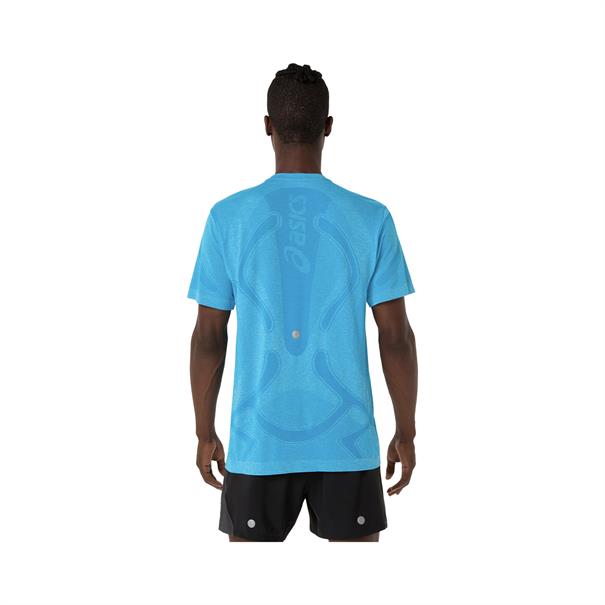 Asics Road Seamless T-Shirt Heren Blauw