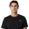 Asics Spiral Embroidery Sportshirt Heren Zwart