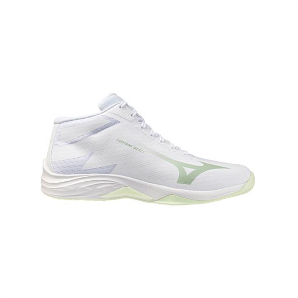 Mizuno Lightning Select Mid Dames Wit Lichtgroen