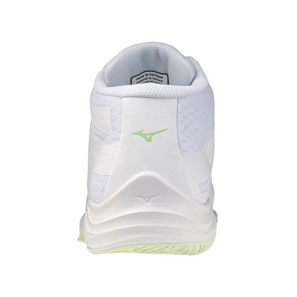 Mizuno Lightning Select Mid Dames Wit Lichtgroen