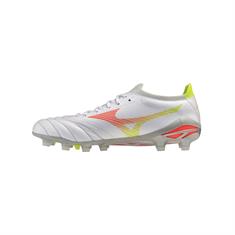 Mizuno Morelia Neo V Beta Elite FG Voetbalschoenen Wit Oranje Lime