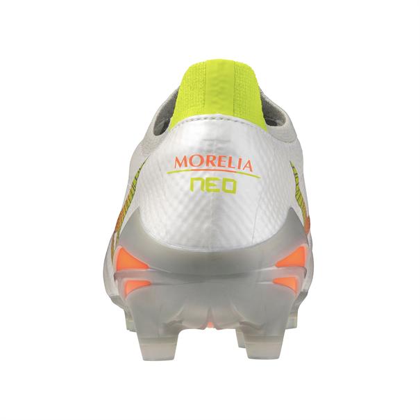 Mizuno Morelia Neo V Beta Elite FG Voetbalschoenen Wit Oranje Lime