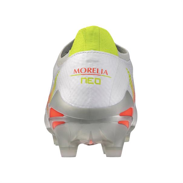 Mizuno Morelia Neo V Beta Elite FG Voetbalschoenen Wit Oranje Lime