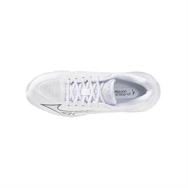 Mizuno Wave Lightning Elite Indoorschoenen Dames Wit Lichtgroen