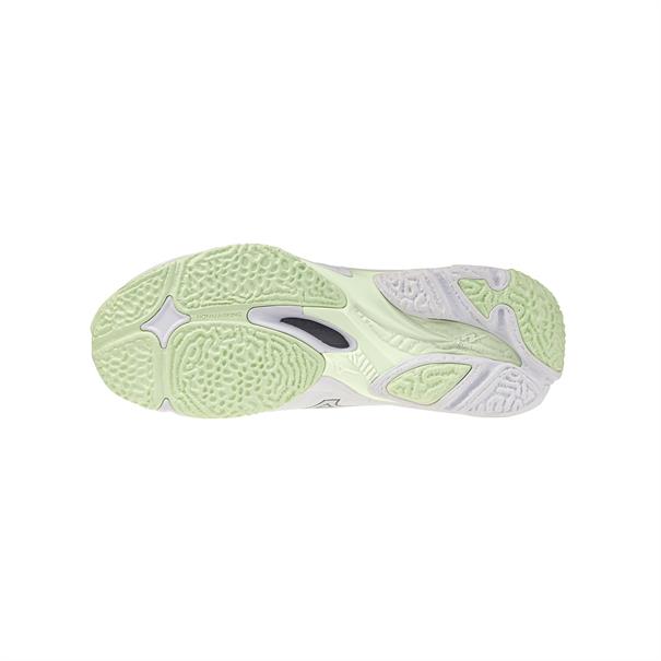 Mizuno Wave Lightning Elite Indoorschoenen Dames Wit Lichtgroen