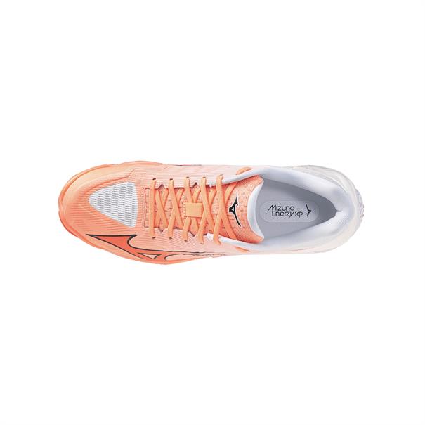 Mizuno Wave Lightning Elite Indoorschoenen Unisex Wit Oranje