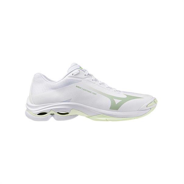 Mizuno Wave Lightning Pro Dames Wit Lichtgroen