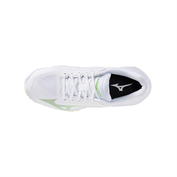 Mizuno Wave Lightning Pro Dames Wit Lichtgroen