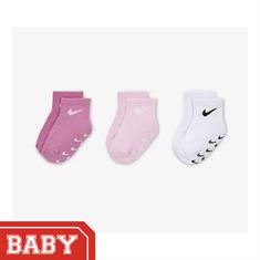NIKE NN1131 3-PACK INFANTS/TODDLER GRIPPER QUARTER SOCKS