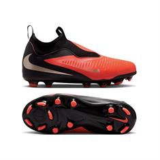 Nike Phantom 6 High Academy Gras/Kunstgras Voetbalschoenen Kinderen Zwart Rood Goud