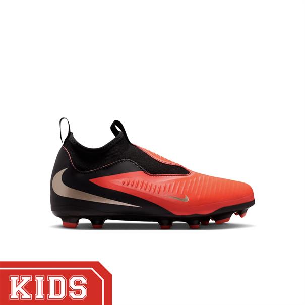 Nike Phantom 6 High Academy Gras/Kunstgras Voetbalschoenen Kinderen Zwart Rood Goud