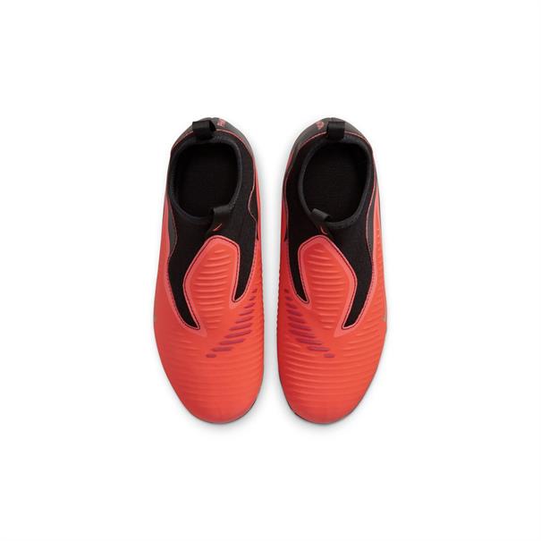 Nike Phantom 6 High Academy Gras/Kunstgras Voetbalschoenen Kinderen Zwart Rood Goud