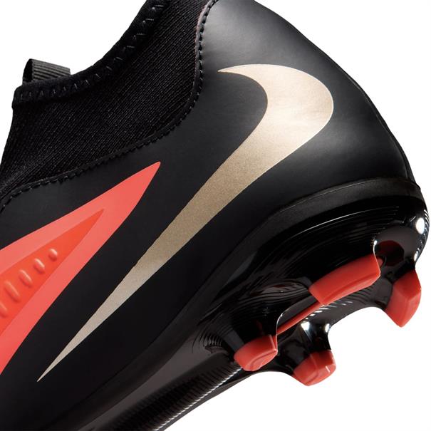 Nike Phantom 6 High Academy Gras/Kunstgras Voetbalschoenen Kinderen Zwart Rood Goud