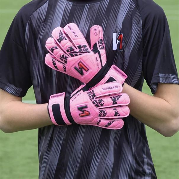 OneKeeper Keepershandschoenen Vector Evolution Kinderen Roze Zwart