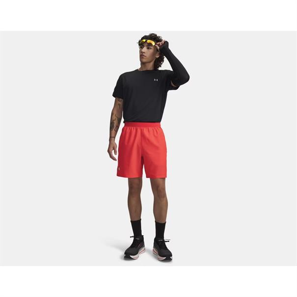 Under Armour Launch 18 cm Sportshort Heren Rood