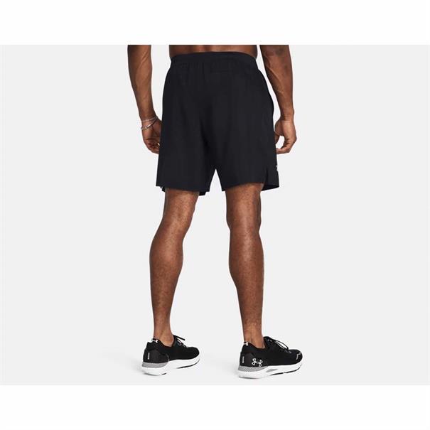 UNDER ARMOUR LAUNCH 18CM SPORTSHORT HEREN ZWART