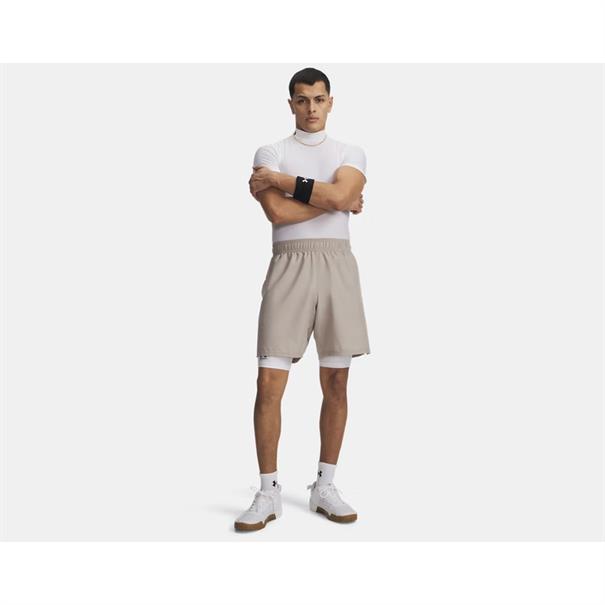 Under Armour Tech Woven Wordmark Sportshort Heren Beige