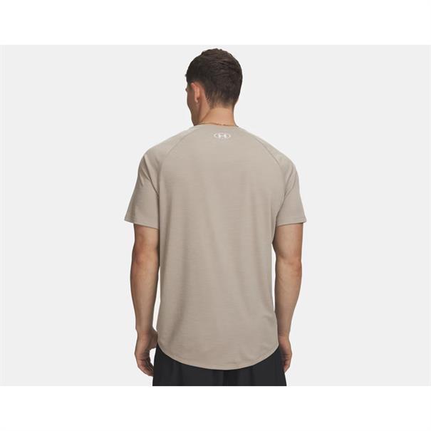 Under Armour Textured Sportshirt Heren Beige