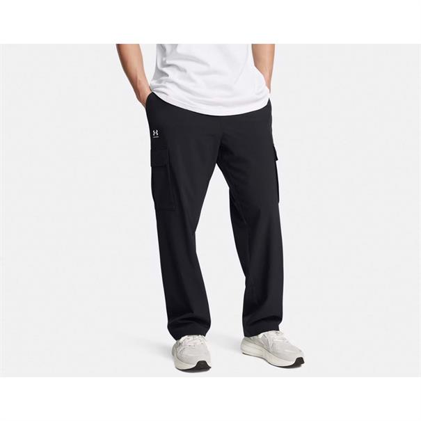 UNDER ARMOUR VIBE WOVEN CARGO TRAININGSBROEK HEREN ZWART